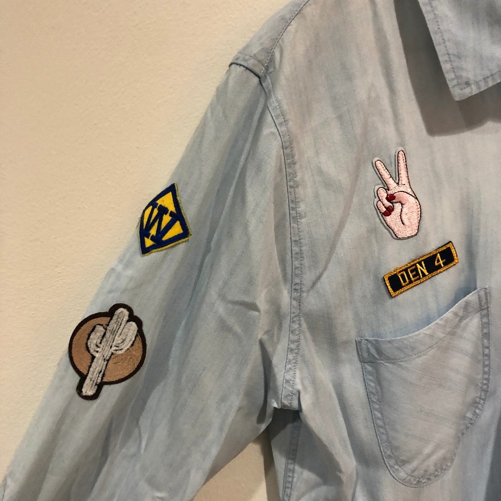 Soft Button Up With Vintage Patches - image 3